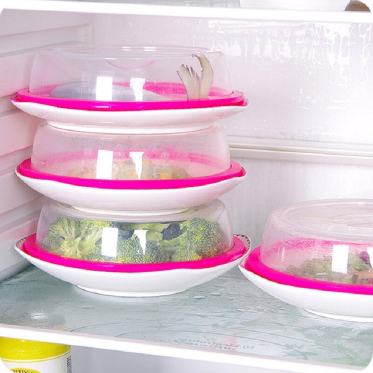 10 PCS Stackable Round Fresh-keeping Lid Sealed Dishes for Kitchen(Red)