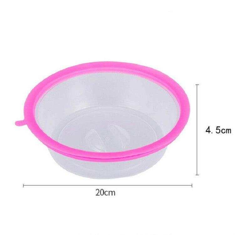 10 PCS Stackable Round Fresh-keeping Lid Sealed Dishes for Kitchen(Red)