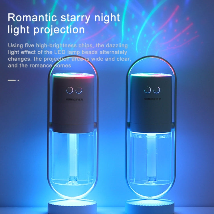 200ML Magic Projection Anion Air Humidifier Essential Oil Diffuser Cool Mist Air Purifier with 7 Color Lights