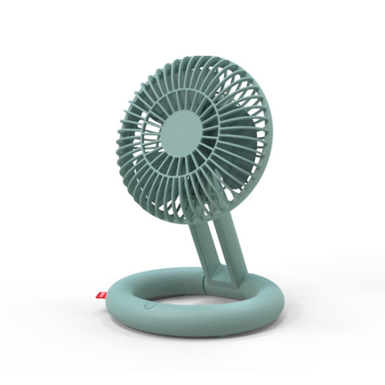 Desktop Folding Fan USB Charging Circulation Fan Mini Handheld Portable Laying Fan(Green)