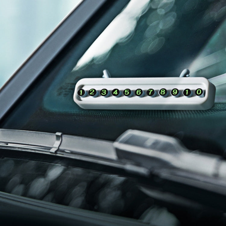 Temporary Parking Sign Multi-function Number Plate Car Moving License Plate Creative ABS Car Decoration(Evening Blue)