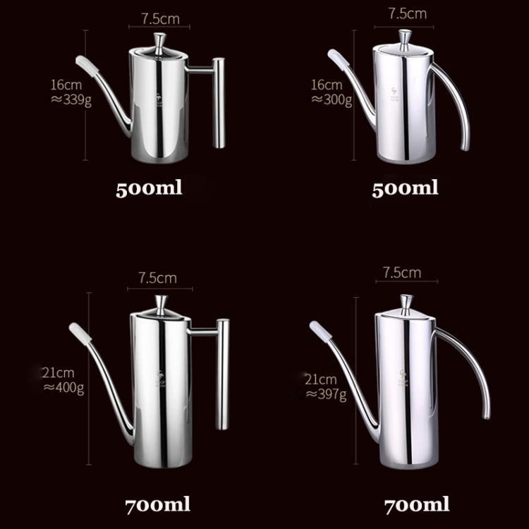 SSGP 304 Stainless Steel Oil Pot Kitchen Home Milk Tea Pot Kettle, Capacity:700ml