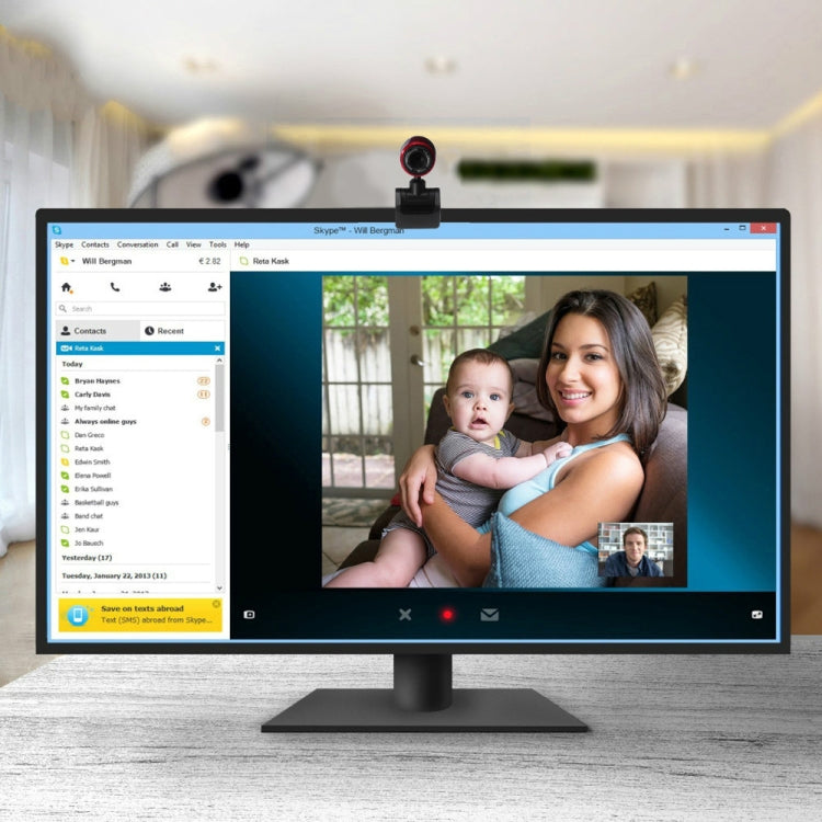 USB Drive-free Desktop Notebook HD Computer Camera with Microphone Video