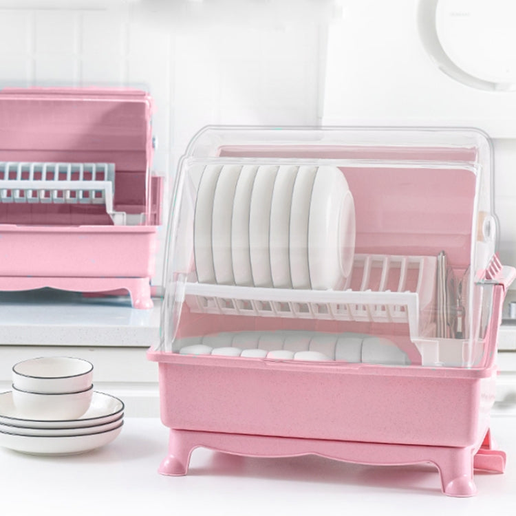 Multifunctional Kitchen Tableware Bowls Chopsticks Storage Box Large Double-layer Drain Rack With Lid