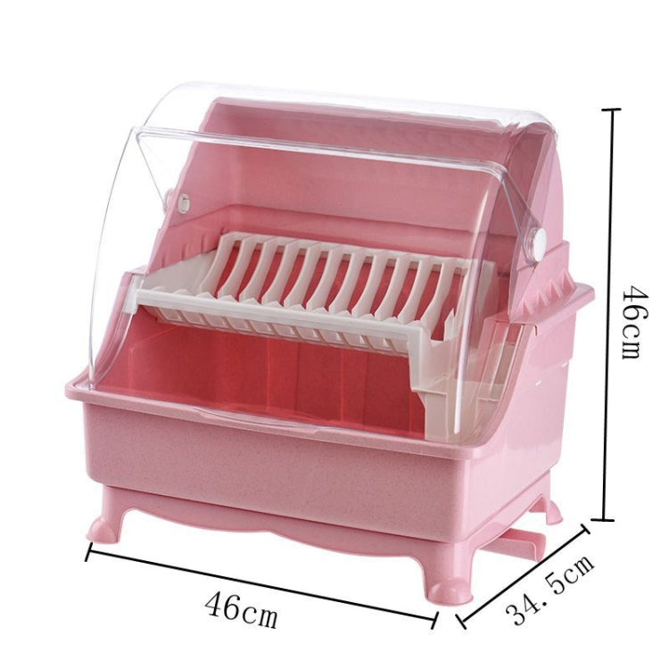 Multifunctional Kitchen Tableware Bowls Chopsticks Storage Box Large Double-layer Drain Rack With Lid