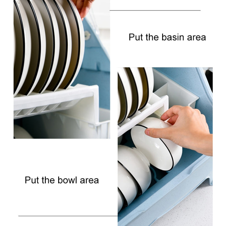 Multifunctional Kitchen Tableware Bowls Chopsticks Storage Box Large Double-layer Drain Rack With Lid