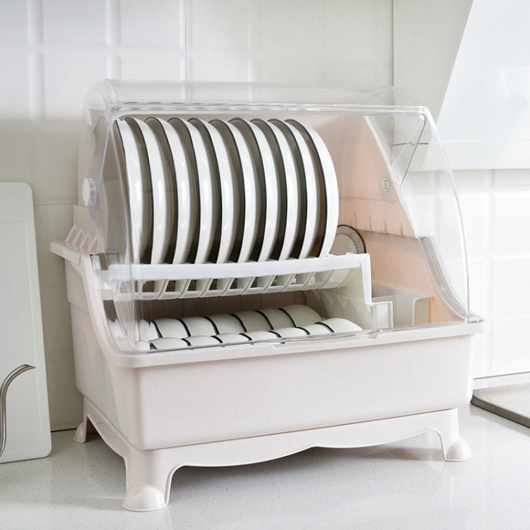 Multifunctional Kitchen Tableware Bowls Chopsticks Storage Box Large Double-layer Drain Rack With Lid
