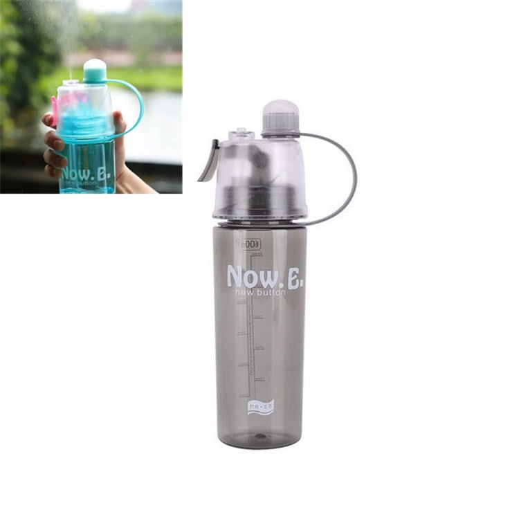 Creative Spray Water Bottle Sports Bottle Portable With Lid Summer Hydration Beauty Plastic Cup, Size:600 ML