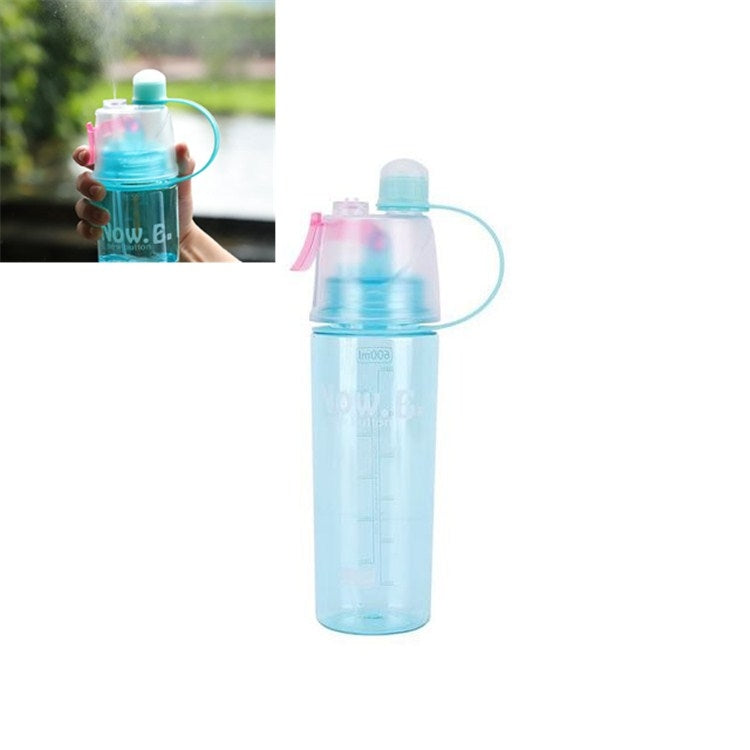 Creative Spray Water Bottle Sports Bottle Portable With Lid Summer Hydration Beauty Plastic Cup, Size:600 ML