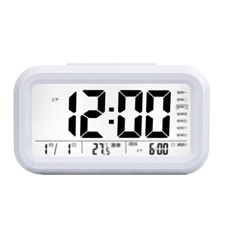 Voice Report Clock Three Groups Of Alarms Smart LED Electronic Alarm Clock, Style:Rechargeable