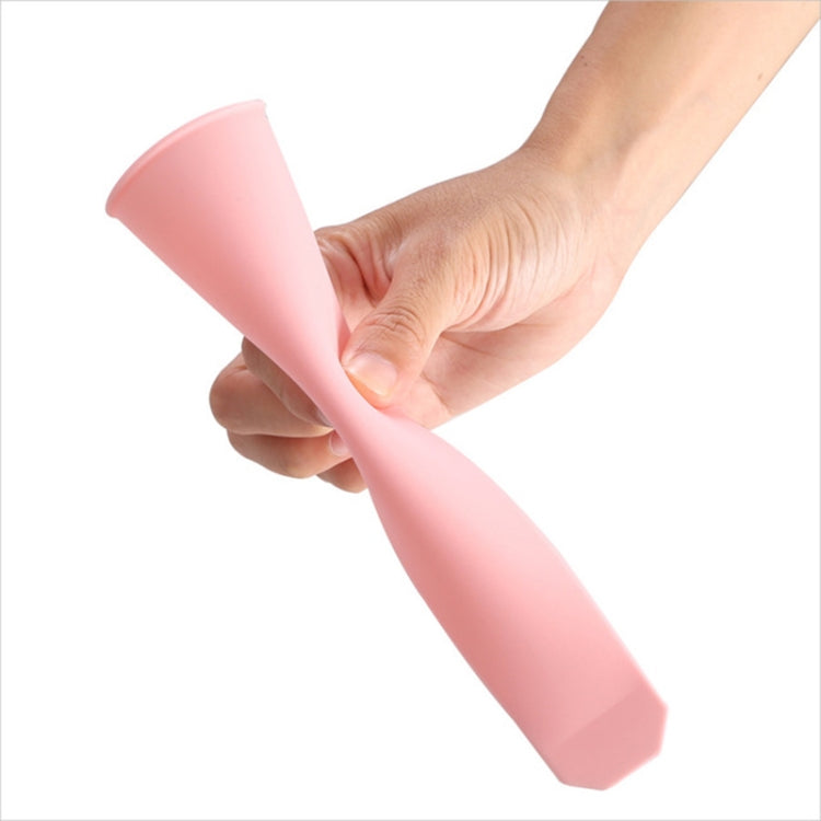 2 PCS Summer Handheld Silicone DIY Cylindrical Ice Cream Popsicle Mold with Cover(Light Pink)