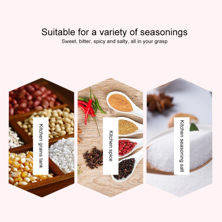 3 in 1 Household Simple Round Kitchen Table Moisture-proof Seasoning Box Set with Spoon(Red)