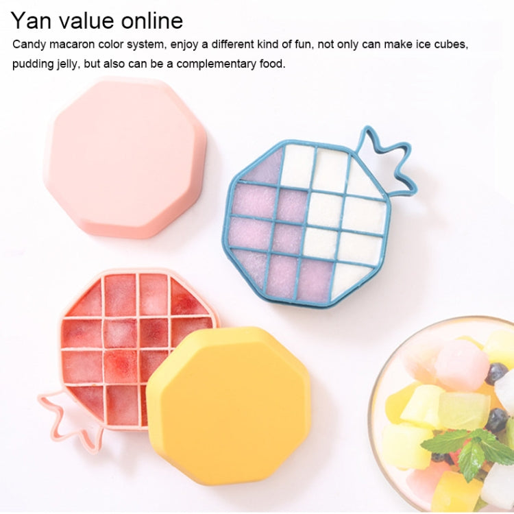 DIY Ice Cube Mold Creative Fruit Shape Ice Box with Lid, Style:Pineapple(Yellow)