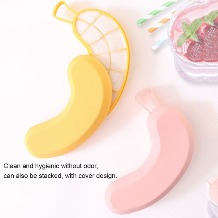 DIY Ice Cube Mold Creative Fruit Shape Ice Box with Lid, Style:Banana(Yellow)