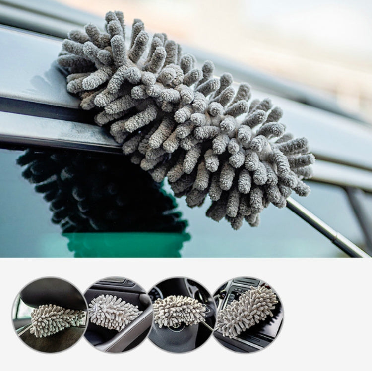 4 PCS Electrostatic Dust Removal Feather Duster Household Retractable Bending Dust Removal Cleaning Brush Random Color