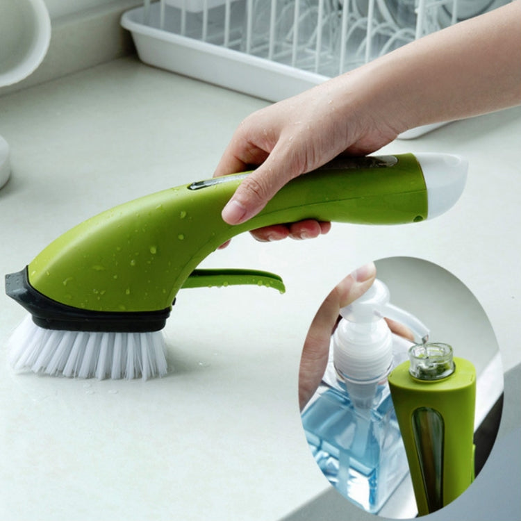 Long Handle Pot Brushes Automatically Add Dishwashing Detergent Tiles Water Spray Cleaning Brushes