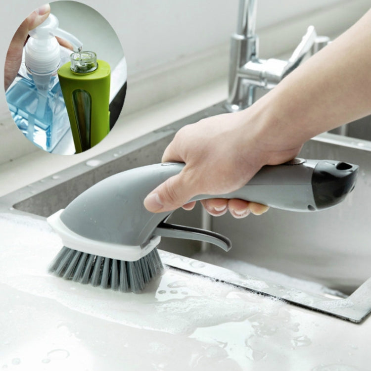 Long Handle Pot Brushes Automatically Add Dishwashing Detergent Tiles Water Spray Cleaning Brushes