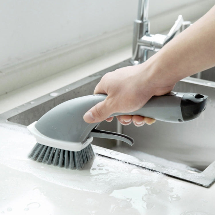 Long Handle Pot Brushes Automatically Add Dishwashing Detergent Tiles Water Spray Cleaning Brushes