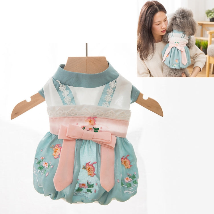 Summer Pet Hanfu Thin Breathable Small Dog and Cat Skirt, Size:L