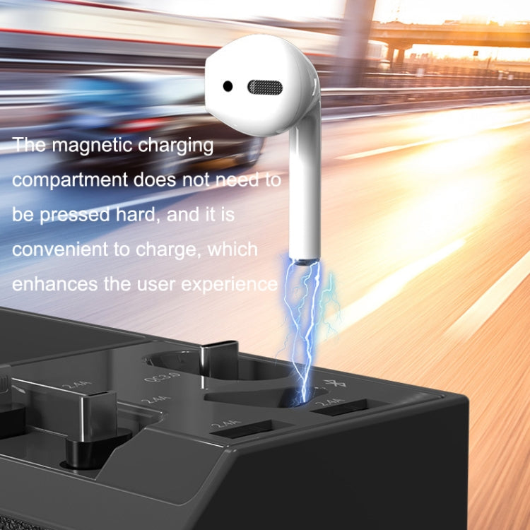 Car Seat Storage Box With Cable Car USB Charger, Style:Bluetooth Earphone 2 Wire