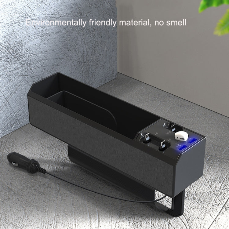 Car Seat Storage Box With Cable Car USB Charger, Style:Bluetooth Earphone 2 Wire