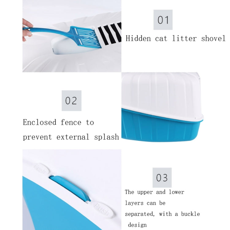 Cat Litter Box Fully Enclosed Anti-Splashing Cat Toilet Deodorant Pet Supplies