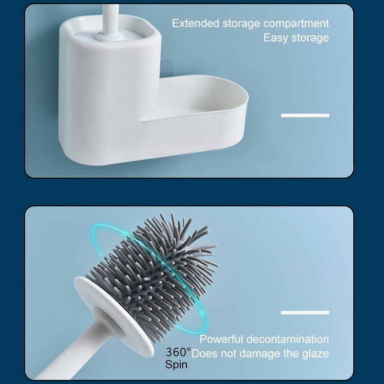 Household Punch-free Wall-hung Toilet Without Dead Corner Long Handle Toilet Brush