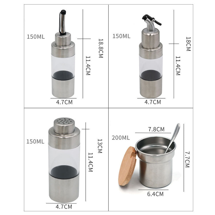 Wooden Creative Seasoning Jar Set Kitchen Rack