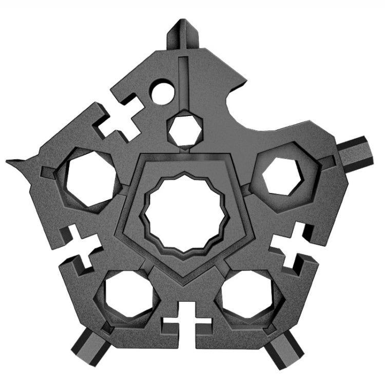 23 In 1 Five-Pointed Snowflake Wrench Combination Tool Mini EDC Portable Household Key Pendant
