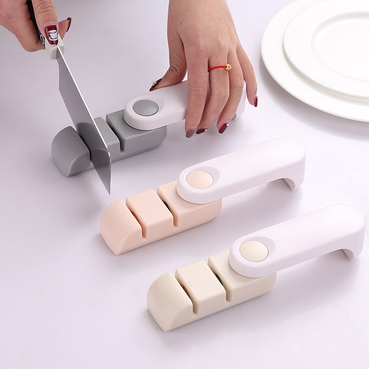 Household Kitchen Tools Fixed Angle Sharpener Quick Sharpener(Beige)