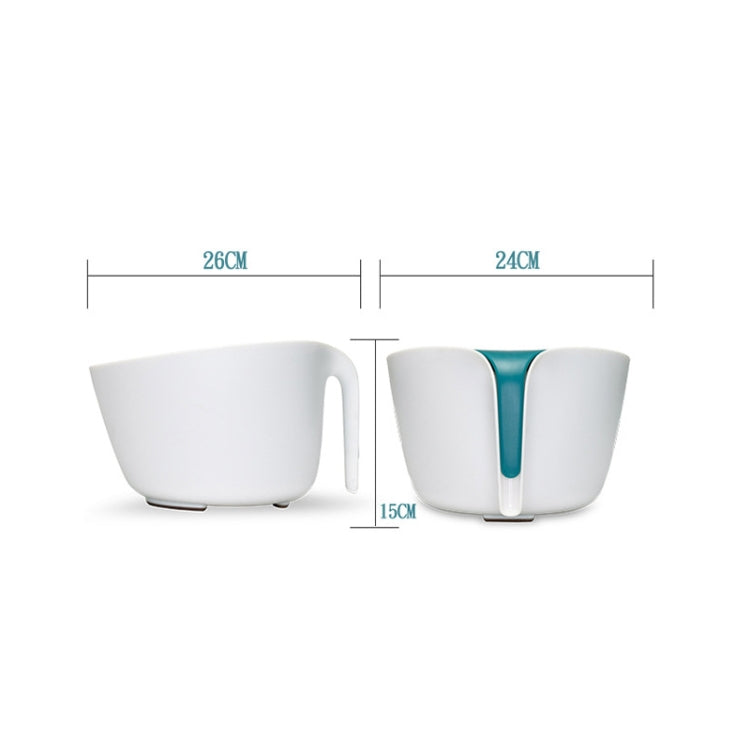 2 in 1 Double-layer Drain Basket Kitchen Plastic Fruit Vegetable Basket Salad Bowl