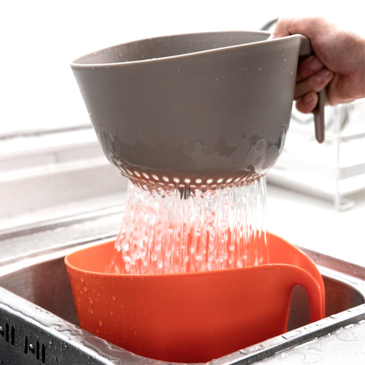 2 in 1 Double-layer Drain Basket Kitchen Plastic Fruit Vegetable Basket Salad Bowl