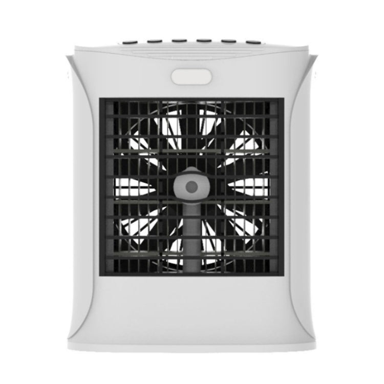 Multifunction Desktop Fan Portable Air Conditioner Cooler Air Purifier Humidifier Bluetooth Speaker with Disinfection Lamp(White)
