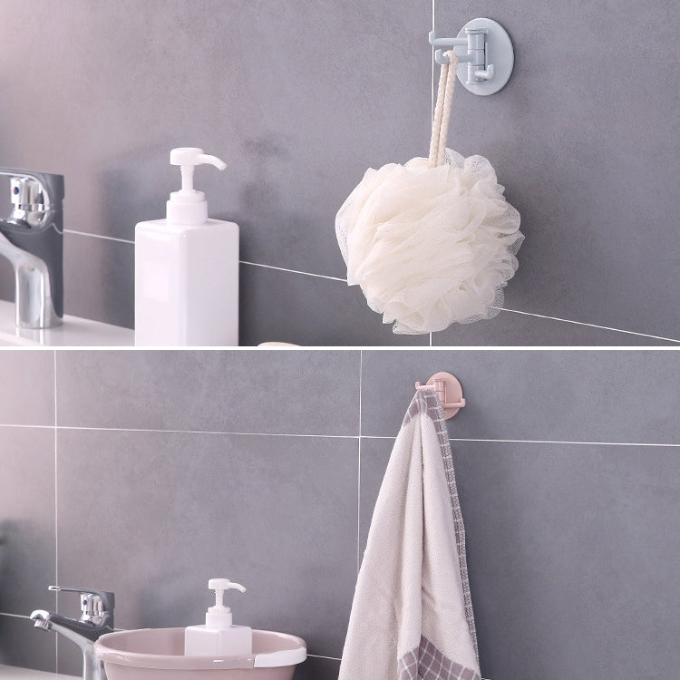 10 PCS Seamless Paste 3-Branch Rotating Kitchen Bathroom Wall Hook