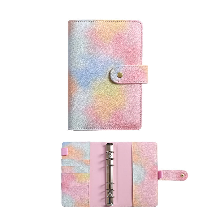 A7 PU Leather Macaron Notebook Symphony Pearl Paper Loose-leaf Cash Budget Book