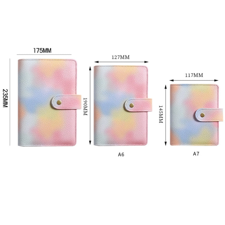 A7 PU Leather Macaron Notebook Symphony Pearl Paper Loose-leaf Cash Budget Book