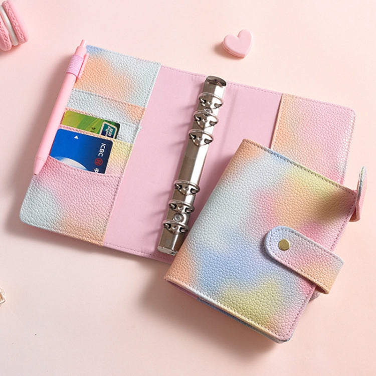 A7 PU Leather Macaron Notebook Symphony Pearl Paper Loose-leaf Cash Budget Book