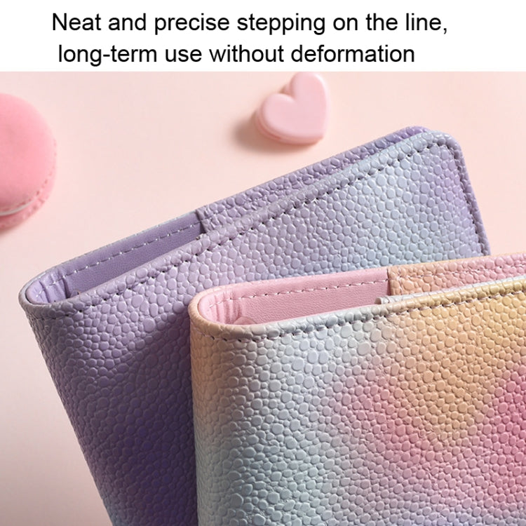 A7 PU Leather Macaron Notebook Symphony Pearl Paper Loose-leaf Cash Budget Book