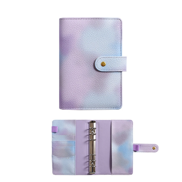 A6 PU Leather Macaron Notebook Symphony Pearl Paper Loose-leaf Cash Budget Book