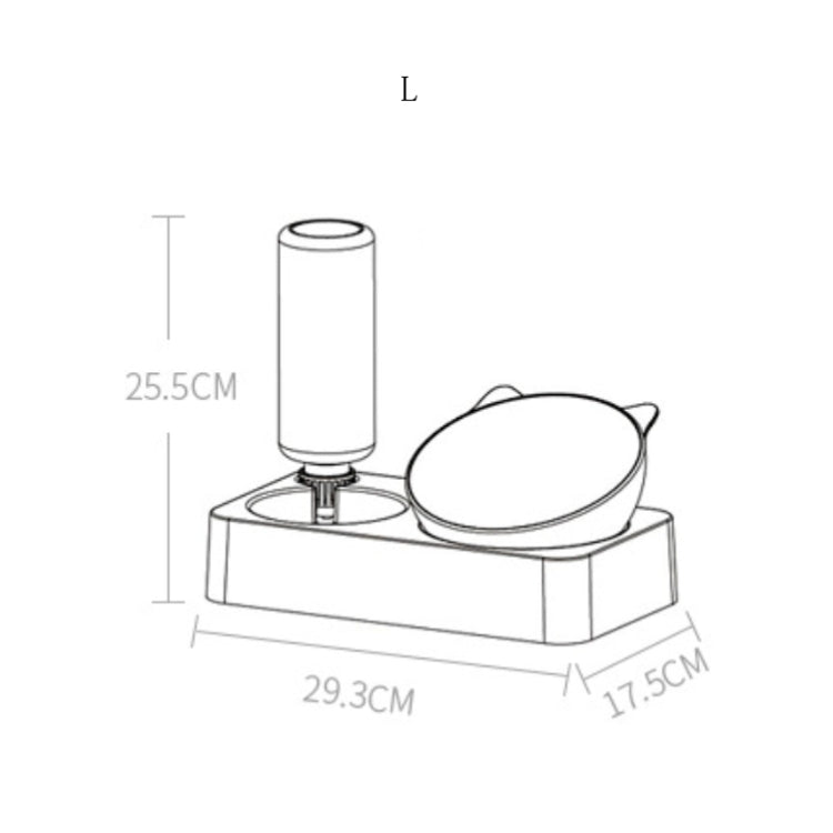 Pet Bowl Anti-tipping Automatic Drinking Water Feeding Bowl, Size:Large