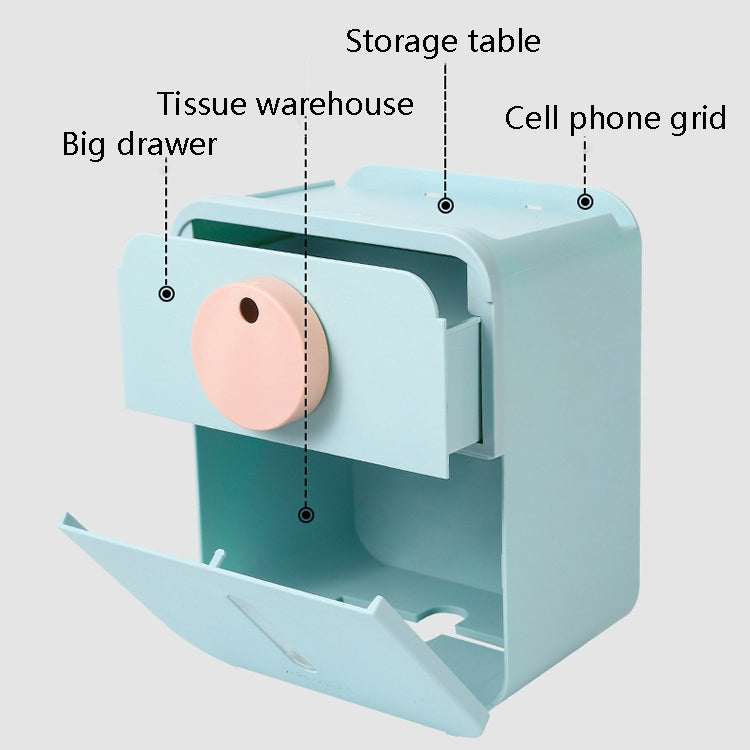 Toilet Tissue Box Wall-Mounted Waterproof Paper Box