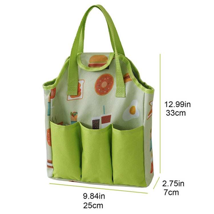 MTP-628 2 in 1 Children Garden Work Apron Portable Garden Tool Storage Bag Set