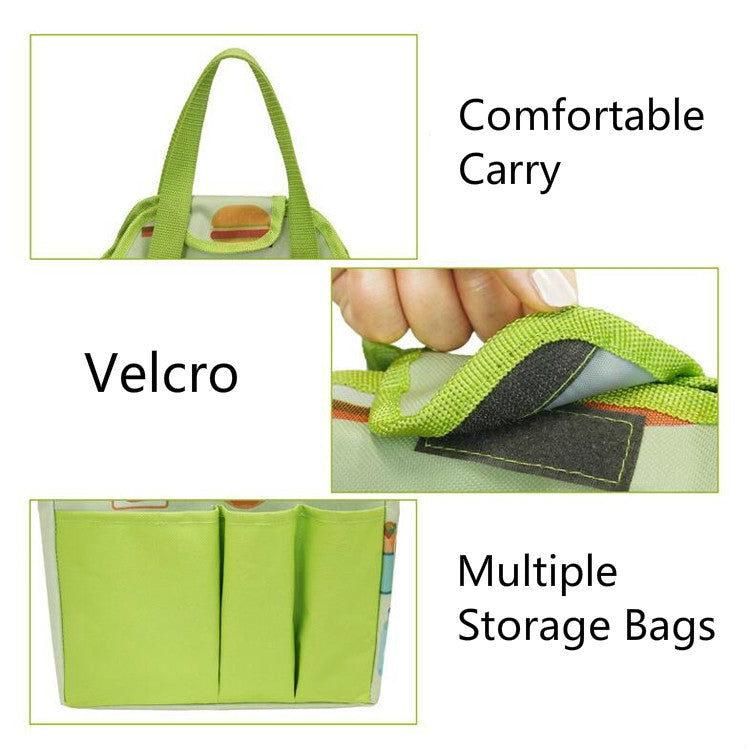 MTP-628 2 in 1 Children Garden Work Apron Portable Garden Tool Storage Bag Set