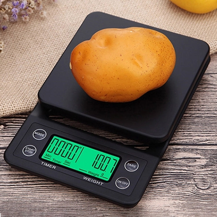 Hand Punch Coffee Scales Timing Electronic Timer Scale Kitchen Scales, Model:5kg/0.1g
