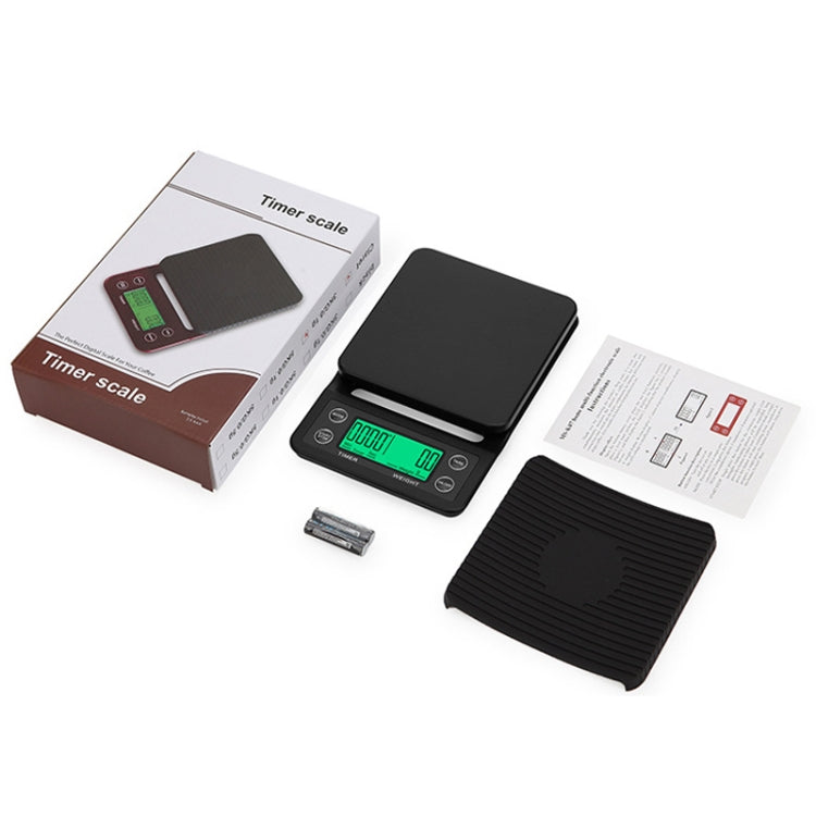 Hand Punch Coffee Scales Timing Electronic Timer Scale Kitchen Scales, Model:5kg/0.1g