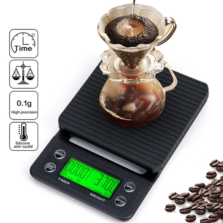 Hand Punch Coffee Scales Timing Electronic Timer Scale Kitchen Scales, Model:5kg/0.1g
