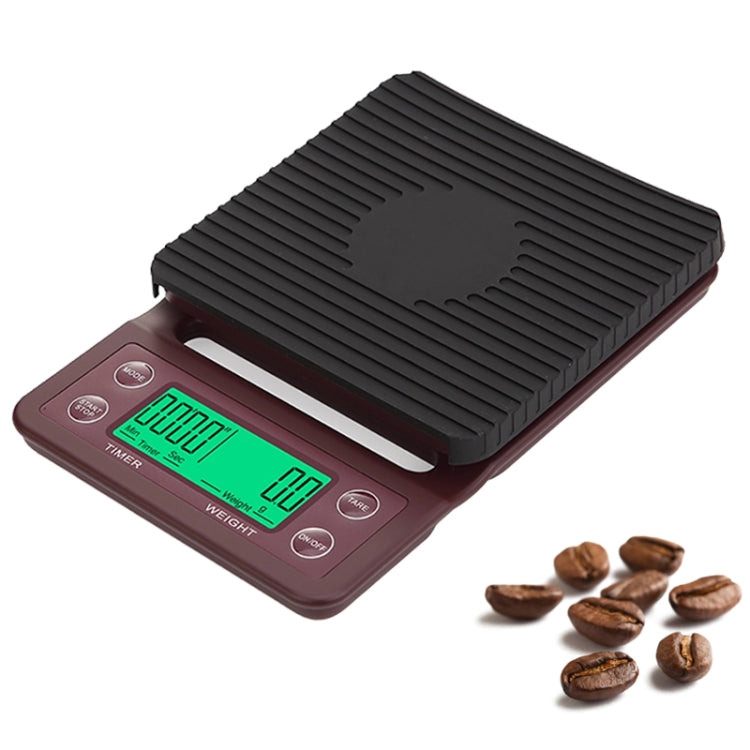 Hand Punch Coffee Scales Timing Electronic Timer Scale Kitchen Scales, Model:5kg/0.1g