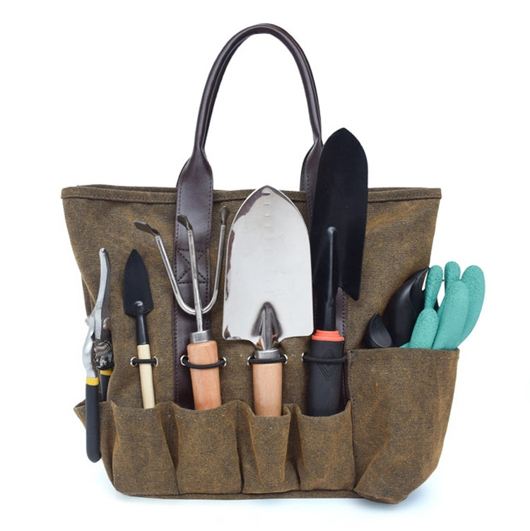 MTP-519 Mud Color Canvas Thickening Garden Tool Storage Bag