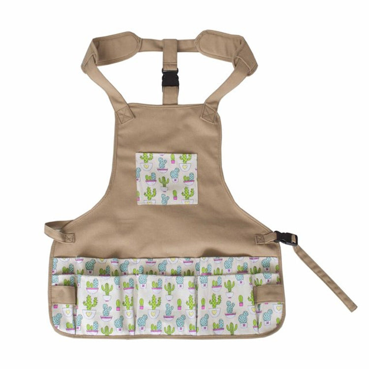 MTP-330 Multifunctional Khaki Canvas Garden Tool Storage Apron