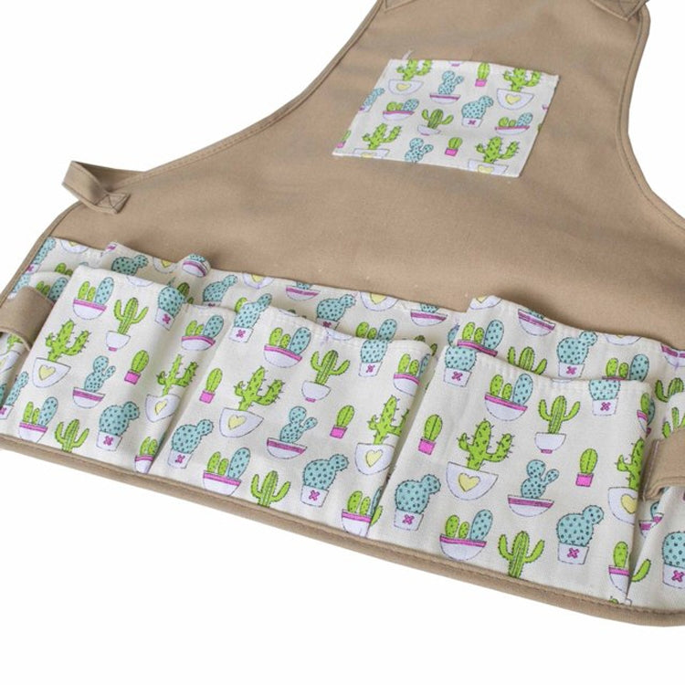 MTP-330 Multifunctional Khaki Canvas Garden Tool Storage Apron